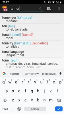 Spanish-English offline dict. android App screenshot 1