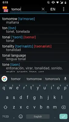 Spanish-English offline dict. android App screenshot 2